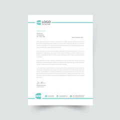 Minimalist concept business style letterhead template design. Professional & modern letterhead template design with geometric shapes. Vector graphic design.