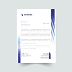 Minimalist concept business style letterhead template design. Professional & modern letterhead template design with geometric shapes. Vector graphic design.