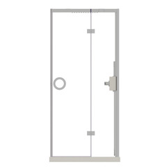 shower cabin isolated on transparent background, 3D illustration, cg render
