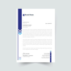 Minimalist concept business style letterhead template design. Professional & modern letterhead template design with geometric shapes. Vector graphic design.