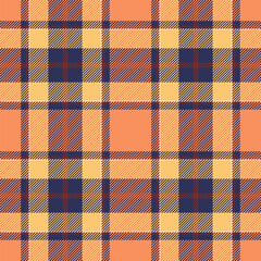 Plaid seamless pattern. Check fabric texture. Vector textile print.