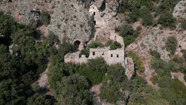 Afkule Ancient Monastery Aerial View 