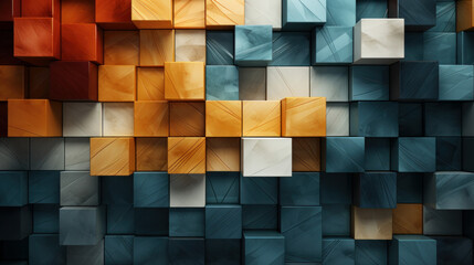 Colorful Cube Pattern Background