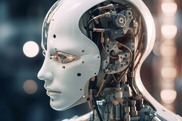 Fototapeta premium photo of an artificial intelligence ai robot