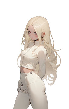 small teenage girl in anime style