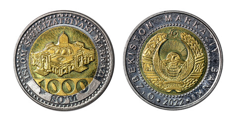 Coin 1000 som. Republic of Uzbekistan. 2022
