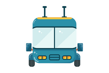 trolleybus illustration colored icon detailed transportation symbol vehicle shape sign artwork