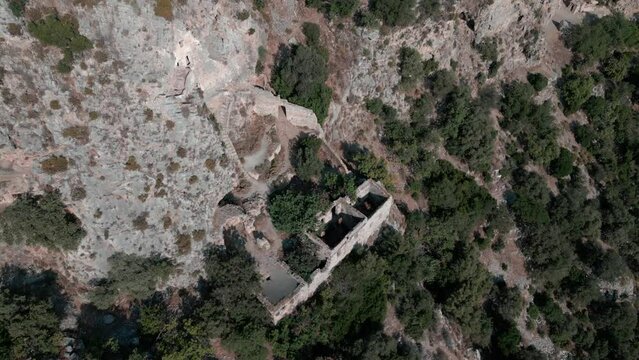 Afkule Ancient Monastery Aerial View 