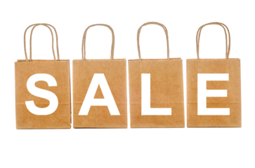term SALE on shopping bags  PNG file