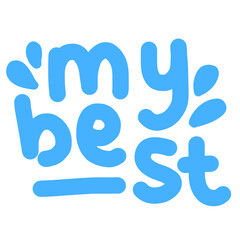 splashes 'My Best' font 