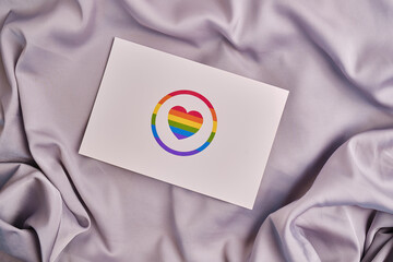 Rainbow heart. LGBT flag. LGBTQIA Pride Month in June. Lesbian gay bisexual transgender. Gender...