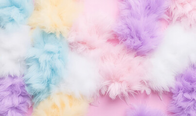 Fototapeta premium Abstract pastel colorful background with a fluffy texture. 