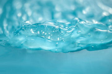 gel texture macro wave blue