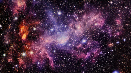 Naklejka premium The ethereal beauty of a cosmic nebula, with its vibrant colors and intricate details. Generative AI