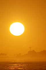 sunrise at Leblon beach in Rio de Janeiro.