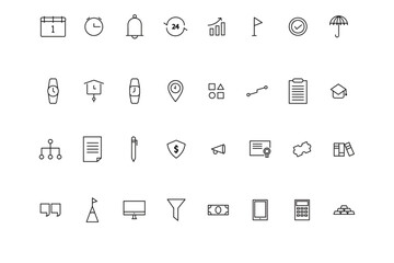 Sleek Monoline Icon Style