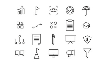 Sleek Monoline Icon Style