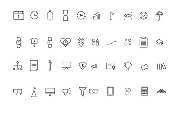 Sleek Monoline Icon Style