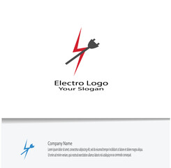 simple electro logo for your company needs, looks beautiful and elegant