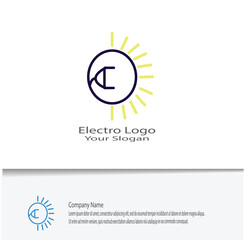 simple electro logo for your company needs, looks beautiful and elegant