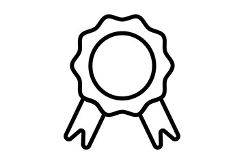 Badge flat icon seo web symbol shape app line sign art