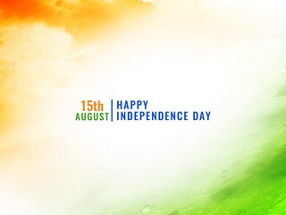 Indian Independence day tricolor flag design patriotic background