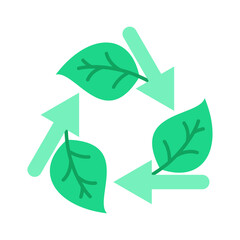Recycle Leaf Eco Nature Environment Isolated Icon Design