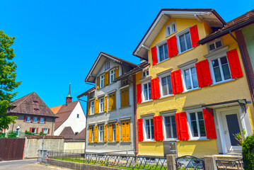 Fototapeta na wymiar Denkmalgeschützte Architektur in Appenzell (Schweiz)