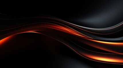 Abstract glossy black wave motion design background