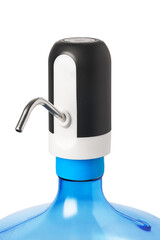 Electric water cooler pump on the white background