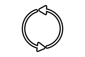 Two arrows flat icon seo web symbol shape app line sign art