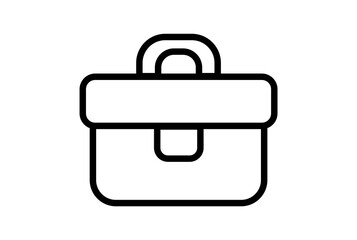 Work bag flat icon seo web symbol shape app line sign art