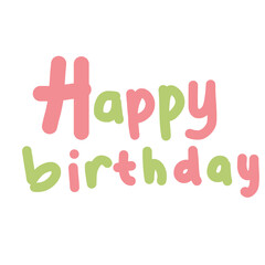 Happy Birthday Typography Spring