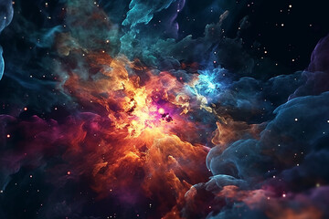3D colorful futuristic abstract background, created with ai tool