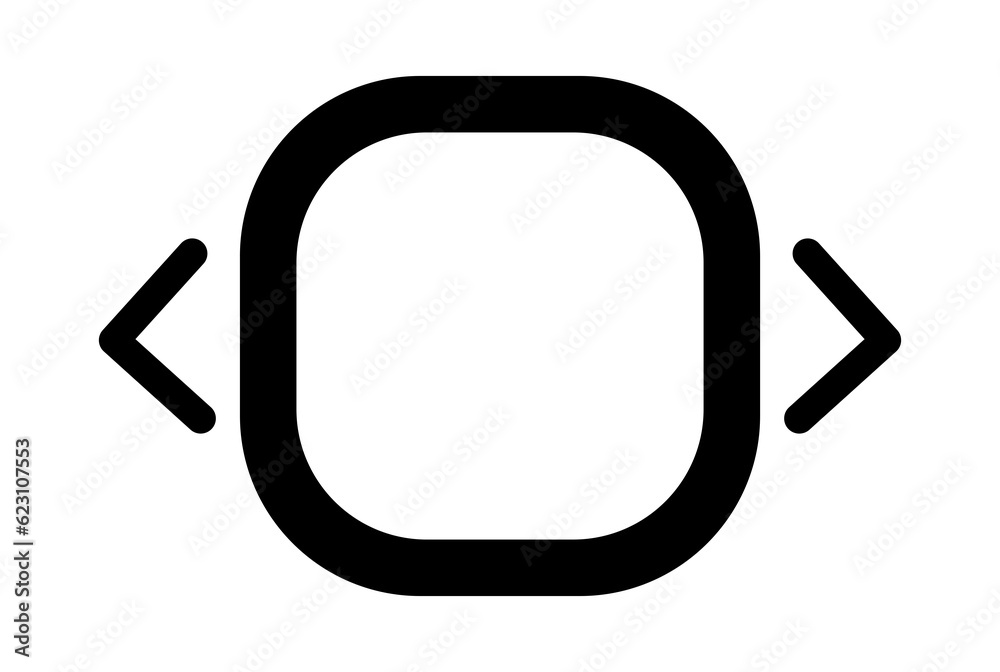 Wall mural field with arrows line icon flat ui symbol black minimalistic sign app art