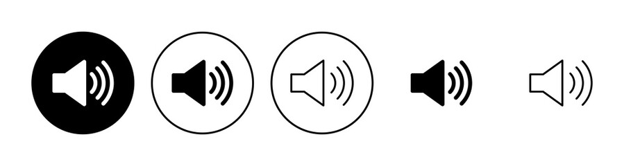 Speaker icon set. volume icon vector. loudspeaker icon vector. sound symbol