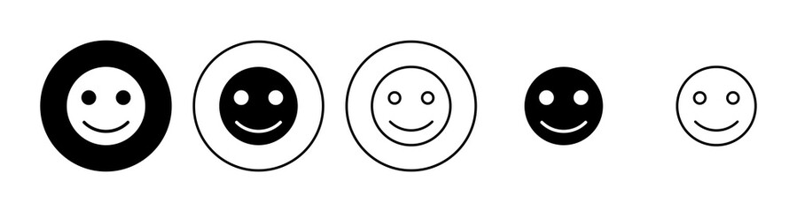 Fototapeta premium smile icon set. smile emoticon icon. feedback