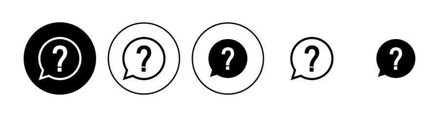Question icon set. question mark icon vector.