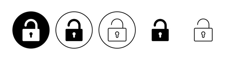 Lock icon set. Padlock icon vector. Encryption icon. Security symbol