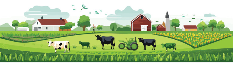 agriculture vector simple 3d smooth cut and paste isolated illustration