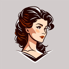 Business woman avatar illustration. Simple cartoon user portrait. Business leader.