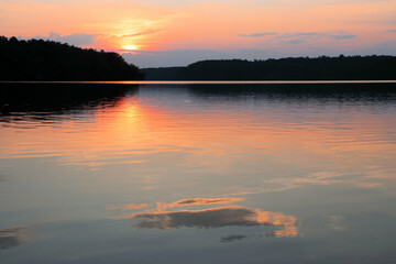 sunset over lake