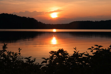 sunset on the lake