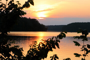 sunset on the lake