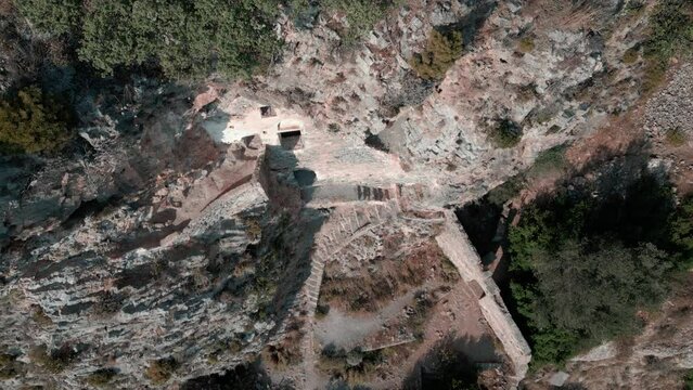Afkule Ancient Monastery Aerial View 