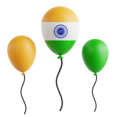 3D illustration of india balloons