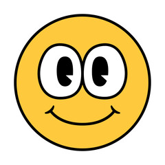Vector Cartoon Cute Face Smiley Emoji Isolated