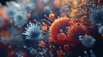 Intricate Exploration of Red Sea Anemones Amidst the Biodiverse Ecosystems of Coral Reefs, Revealing Microscale Marine Life and Precision in Nature's Design