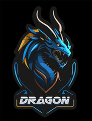 savage dragon gaming logo of the highest quality