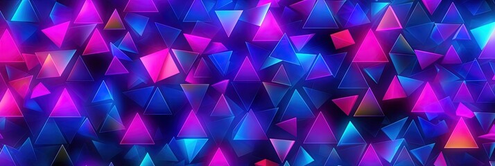 Colorfull triangle as abstract 3d geometry background illustration. Generative ai